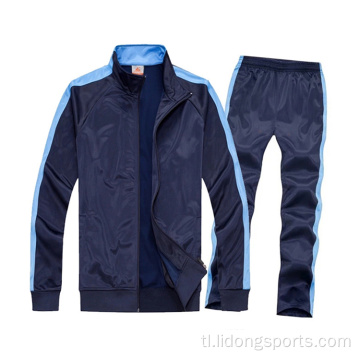 Bultuhang Pasadyang Designer Sport Slim Fit Tracksuit Suit Suit Paggawa Unisex Plain Men Sweatuit Tracksuit Set para sa Mga Lalaki